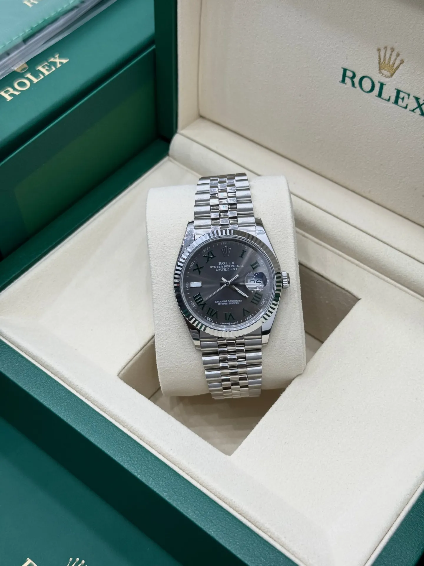 Rolex Datejust Silver & Slate