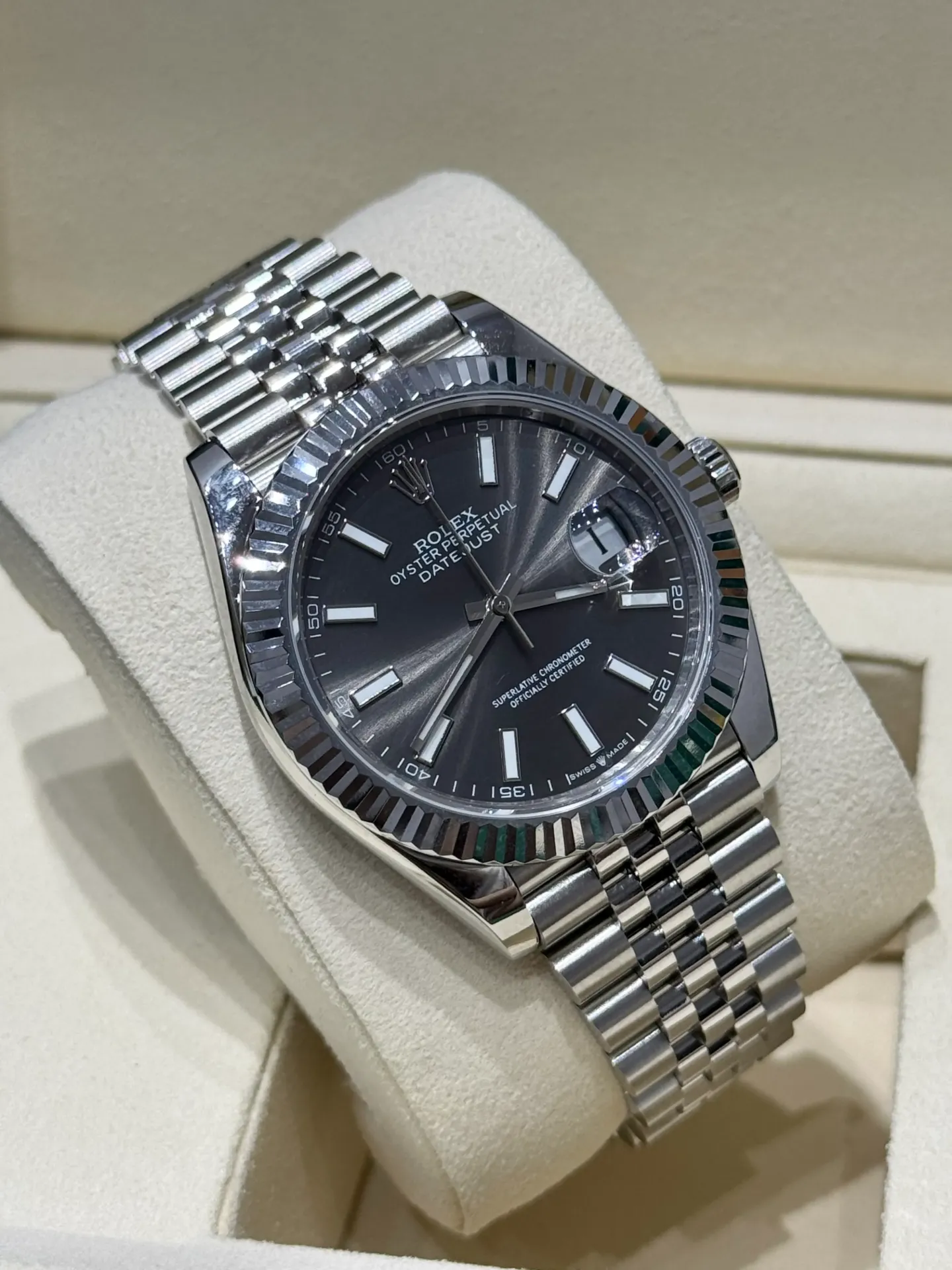 Rolex Datejust Silver & White Gold