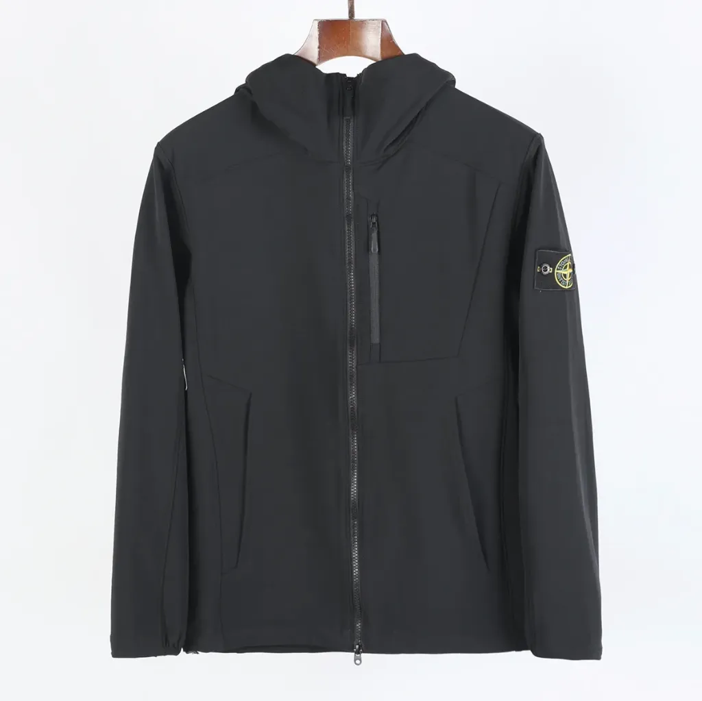 Jacket Wind&Water Stone Island (S, Black)